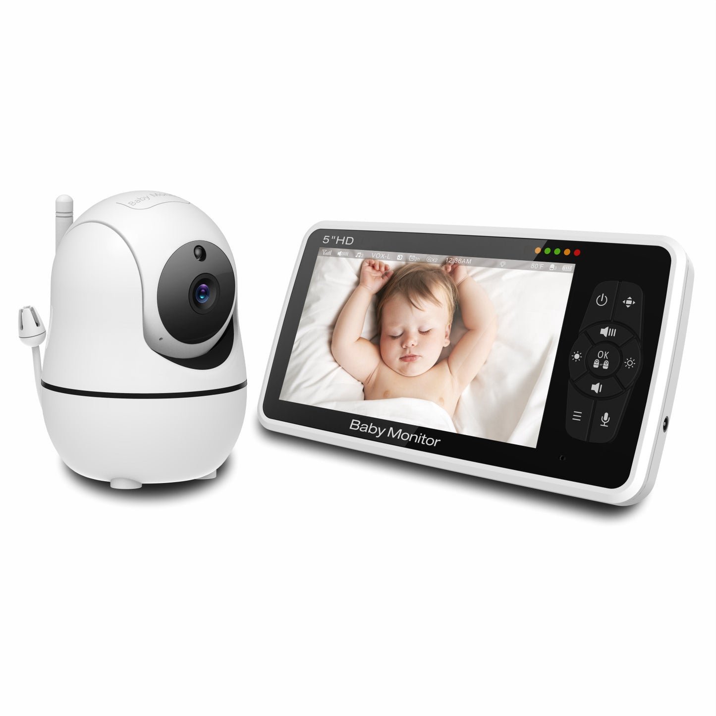 Smart WiFi Baby Monitor with Camera & Audio – HD Night Vision, Motion & Sound Alerts, 2-Way Talk