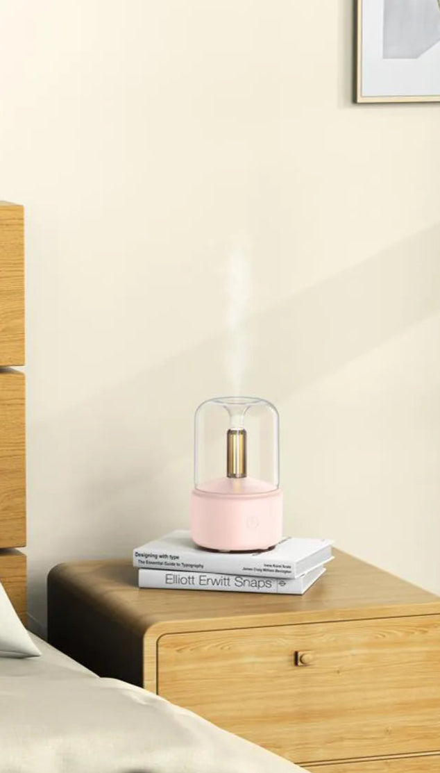Luxury Aroma Diffuser Lamp & Humidifier with LED Candlelight