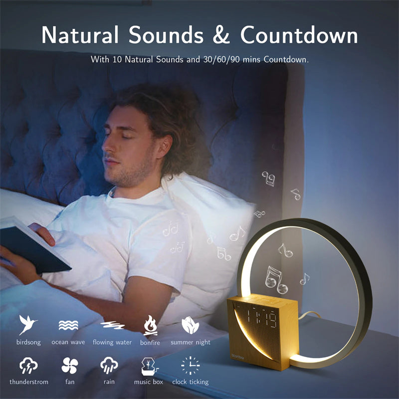 Bedside Touch Lamp with Alarm Clock