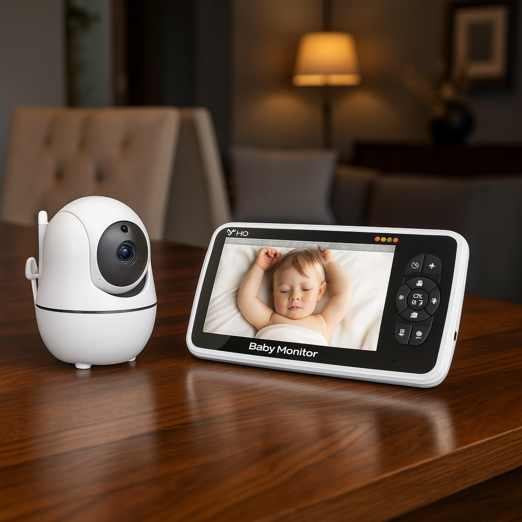 Smart WiFi Baby Monitor with Camera & Audio – HD Night Vision, Motion & Sound Alerts, 2-Way Talk